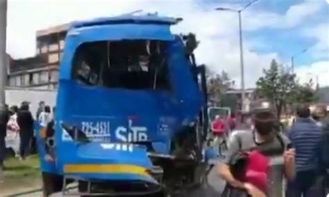 Video Bus Del Sitp Se Quedó Sin Frenos Y Provocó Choque Múltiple Minuto30