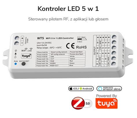 Kontroler LED WIFI RF RGBW CCT TUYA Tuya Oświetlenie