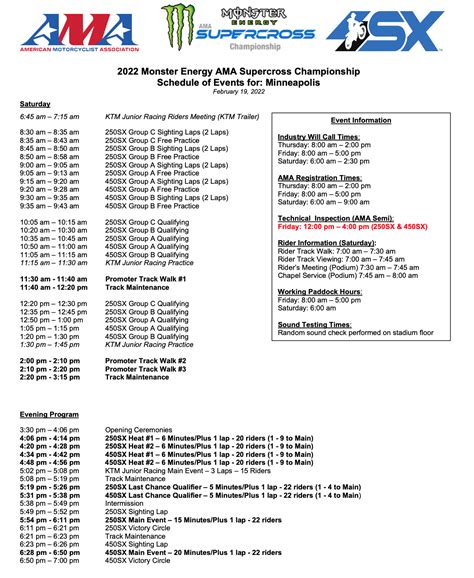 Supercross Schedule Petra Dianemarie