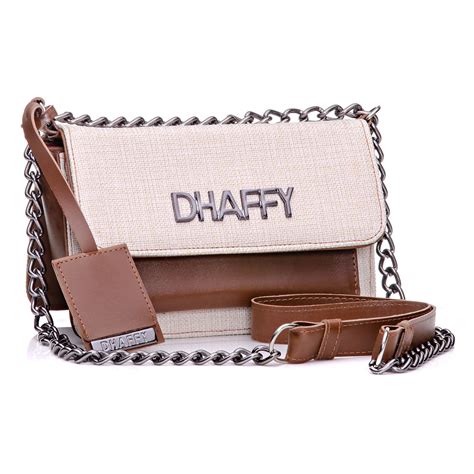 Bolsa Feminina Marrom Palha Al A De Corrente Dhaffy Dhaffy