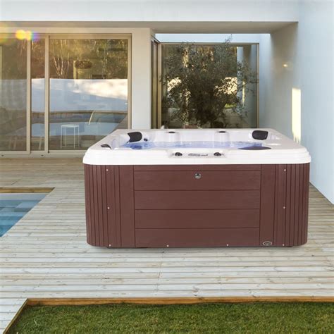 Ohana Spas Revive Symphony LS Person Lounger Stainless Jet Hot Tub With Bluetooth Stereo