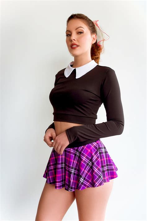 Sugarpuss Plaid Mini Skirt Purple Plaid High Waist Ultra Mini Etsy De