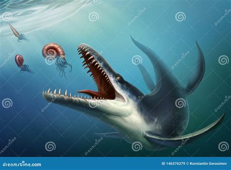 Dinosaurs Of Cretaceous Period On Map Cartoon Vector | CartoonDealer.com #77252447