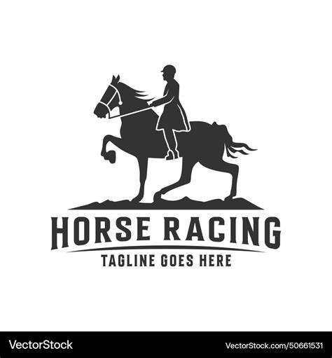 Horse racing logo Royalty Free Vector Image - VectorStock