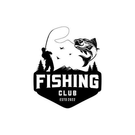 Fishing club logo design template 11213602 Vector Art at Vecteezy