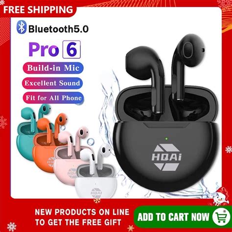 Hqai Original Pro6 Tws Bluetooth Earbuds Wireless Bluetooth Earphone