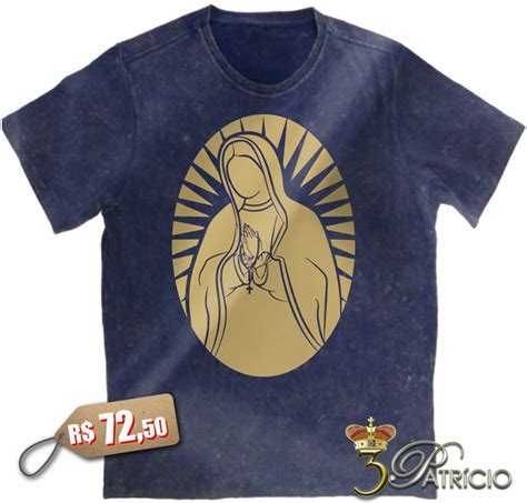 Camiseta Nossa Senhora Em Algod O Premium Marmorizado Elo