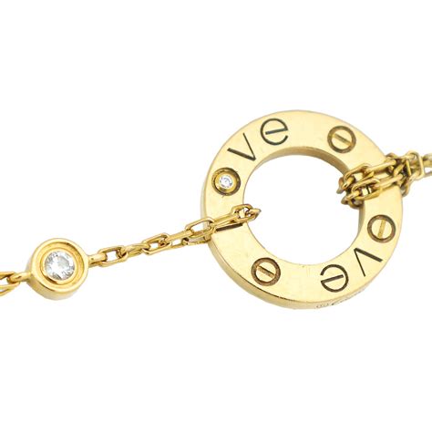 Cartier 18k Yellow Gold 2 Diamond Love Bracelet The Closet