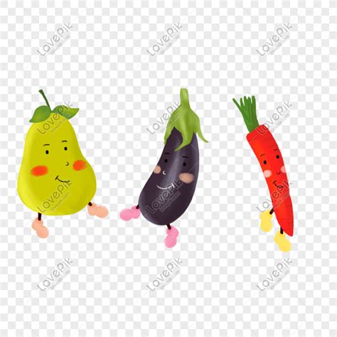 Dancing Vegetables And Fruits, Fruits And Vegetables, Eggplant, Pear ...