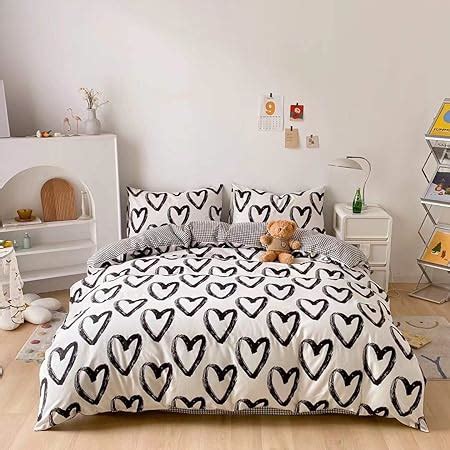 Amazon Houseri Love Duvet Cover Queen Heart Shaped Bedding Sets