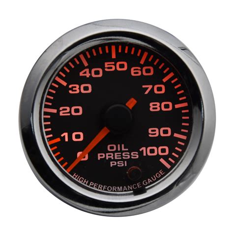 Mm Car Oil Pressure Gauge Psi Oil Press Meter Colors Led