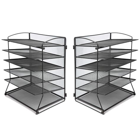 Buy 6 Tier Metal Mesh Desk File Organizer Desktop Letter Tray Paper