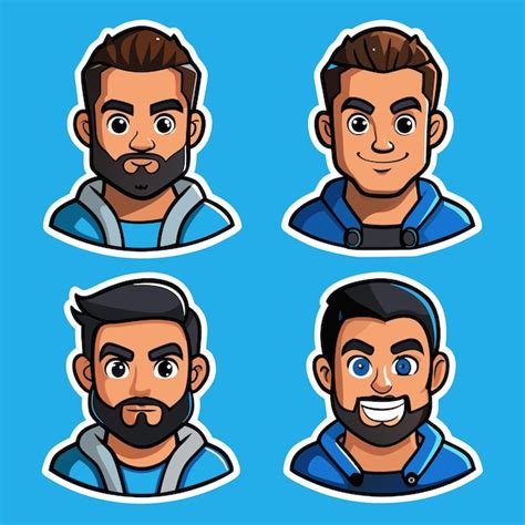 Handsome Guy Stickers Premium Ai Generated Vector