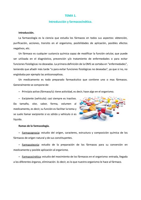 Tema 1 Introducción y Farmacocinética Warning TT undefined