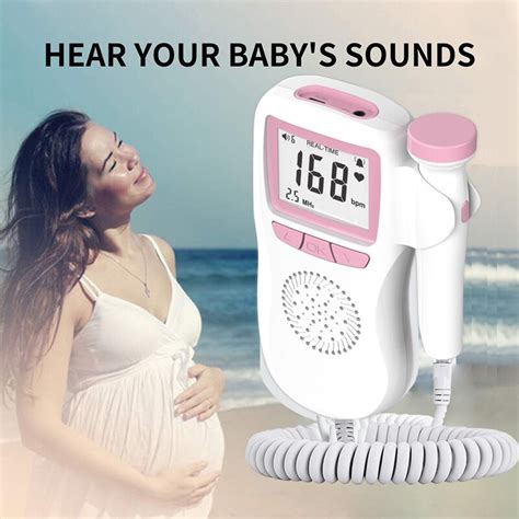 Foetale Doppler Heart Beat Monitor Lcd Roze Kleur Grandado