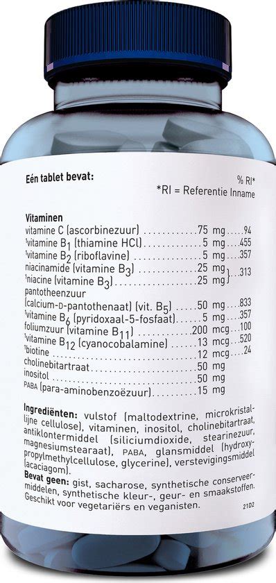 Orthica Stress B Complex Voedingssupplement 180 Tabletten Bol