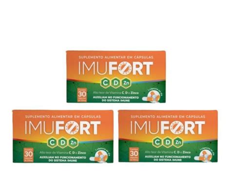 Kit Vitamina C D E Zinco Suplemento E Imunidade Imufort