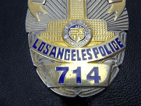 Vintage LAPD Los Angeles Police Badge Sergeant 714 Obsolete Mini Badge ...