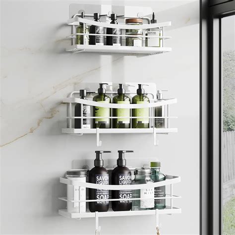 Odesign Shower Caddy 3 Packadhesive Bathroom Shelves With