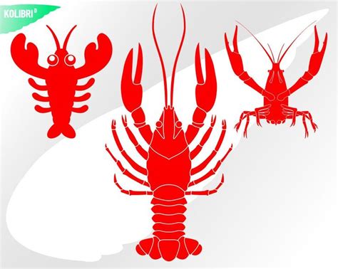 Crawfish Svg Lobster Svg Crawfish Clipart Crayfish Etsy Seafood Art