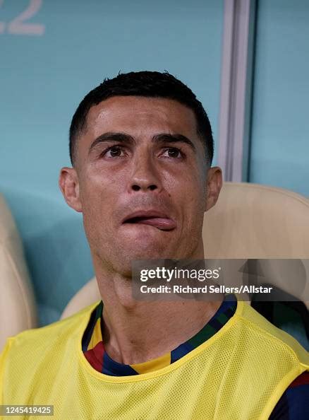 Cristiano Ronaldo Of Portugal On The Bench Before The Fifa World Cup