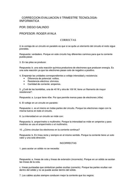 Calam O Correccion Evaluacion Ii Trimestre