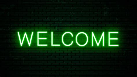 Vector Neon Inscription Welcome For Signboard Vector Premium Download