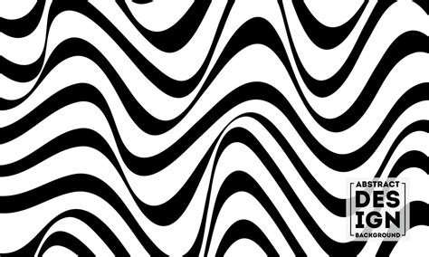 abstract background wave design black and white Vector illustration ...