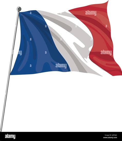 Isolated Waving Flag Of France Vector Stock Vector Image Art Alamy