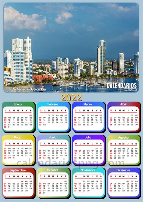 Calendarios De Colombia 2022