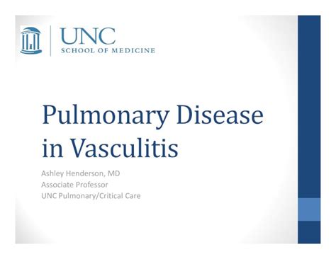 Pdf Pulmonary Disease In Vasculitis Unc Kidney Center · Disease