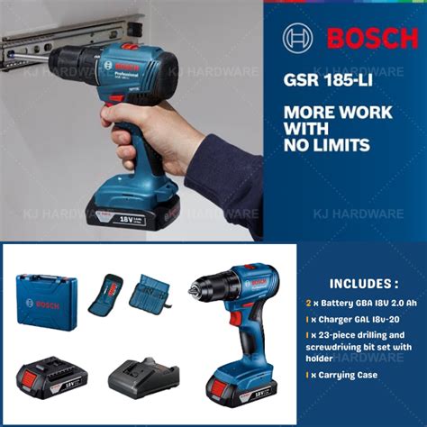 BOSCH BAT SCREWDRIVER GSR 185 LI 06019K30L2 电池螺丝钻 BSH008