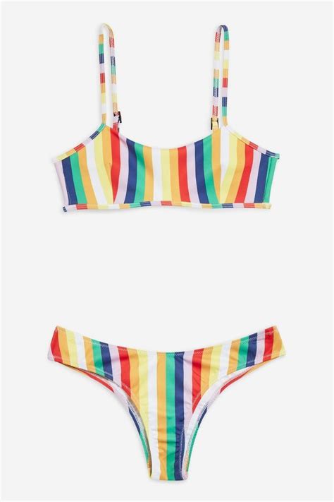 Rainbow Stripe Bikini Set New In Fashion New In Topshop Bikinis