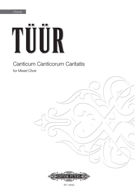 Erkki Sven Tüür Canticum Canticorum Caritatis SSAATTBB Digital Sheet