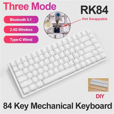 Original ROYAL KLUDGE RK84 Mechanical Keyboard Hot Swappable 84 Keys