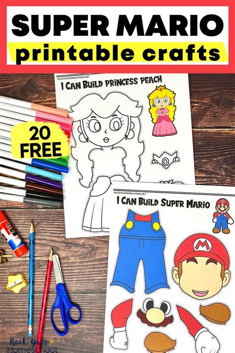 Super Mario Crafts For Fun Activities Free Rock Your Homeschool