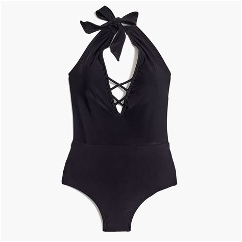 Shop J Crew Factory For The Plunge Plunging One Piece Swimsuit One