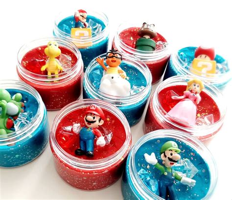 Mario Party Favors Super Mario Play Dough Jar Mario Play Etsy