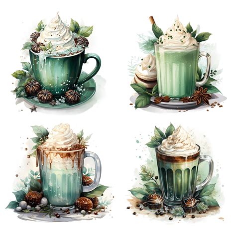 16 Hot Cocoa Clipart Winter Holiday Cilpart Hot Cocoa PNG Bundle Transparent Background