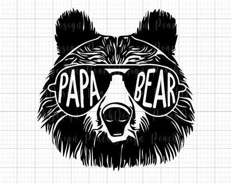 Papa Bear With Sunglasses Svg Dad Svg Papa Bear Svg Father Png Father S Day Svg Dad Day Svg