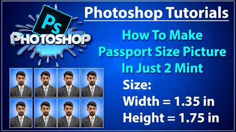 Photoshop Tutorials 06 How To Make Passport Size Picture In Photoshop