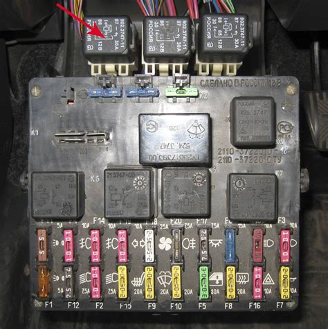 Где на ВАЗ-2112 находится реле сигнала: расположение реле