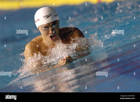 Australias Kosuke Kitajima Competes On Mens 100 Meters Breaststroke