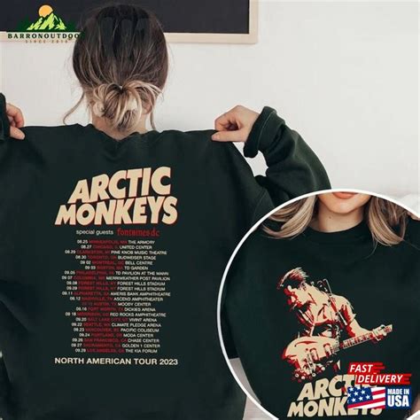 Arctic Monkeys Band Shirt 2023 North American Tour T Shirt Unisex