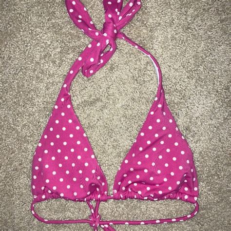 Victoria S Secret Swim Final Drop Victoria Secret Hot Pink Polka Dot Bikini Top Barbie S