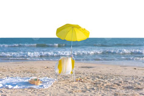 Beach Chair Beach Vacation Father And Daughter By The Sea Father