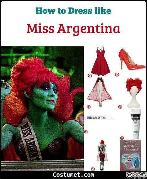 Miss Argentina Beetlejuice Costume For Cosplay And Halloween