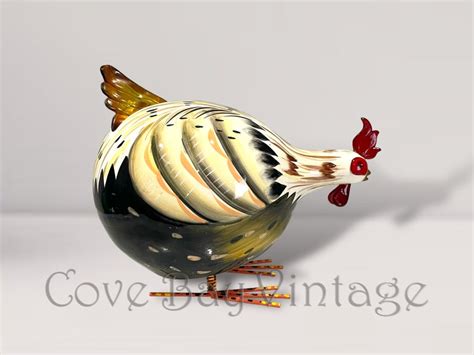 Vintage Large Ceramic Gallo Rocking Rooster 1990s Etsy