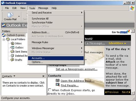 Outlook Express Settings