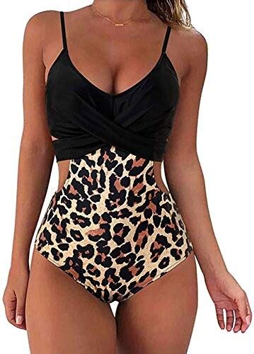 Sammoson Costumi Da Bagno Intero Donna Bikini Vita Alta Push Up Curvy